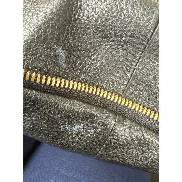 Hobo black expand zip shoulder crossbody purse bag med size - Picture 5 of 8